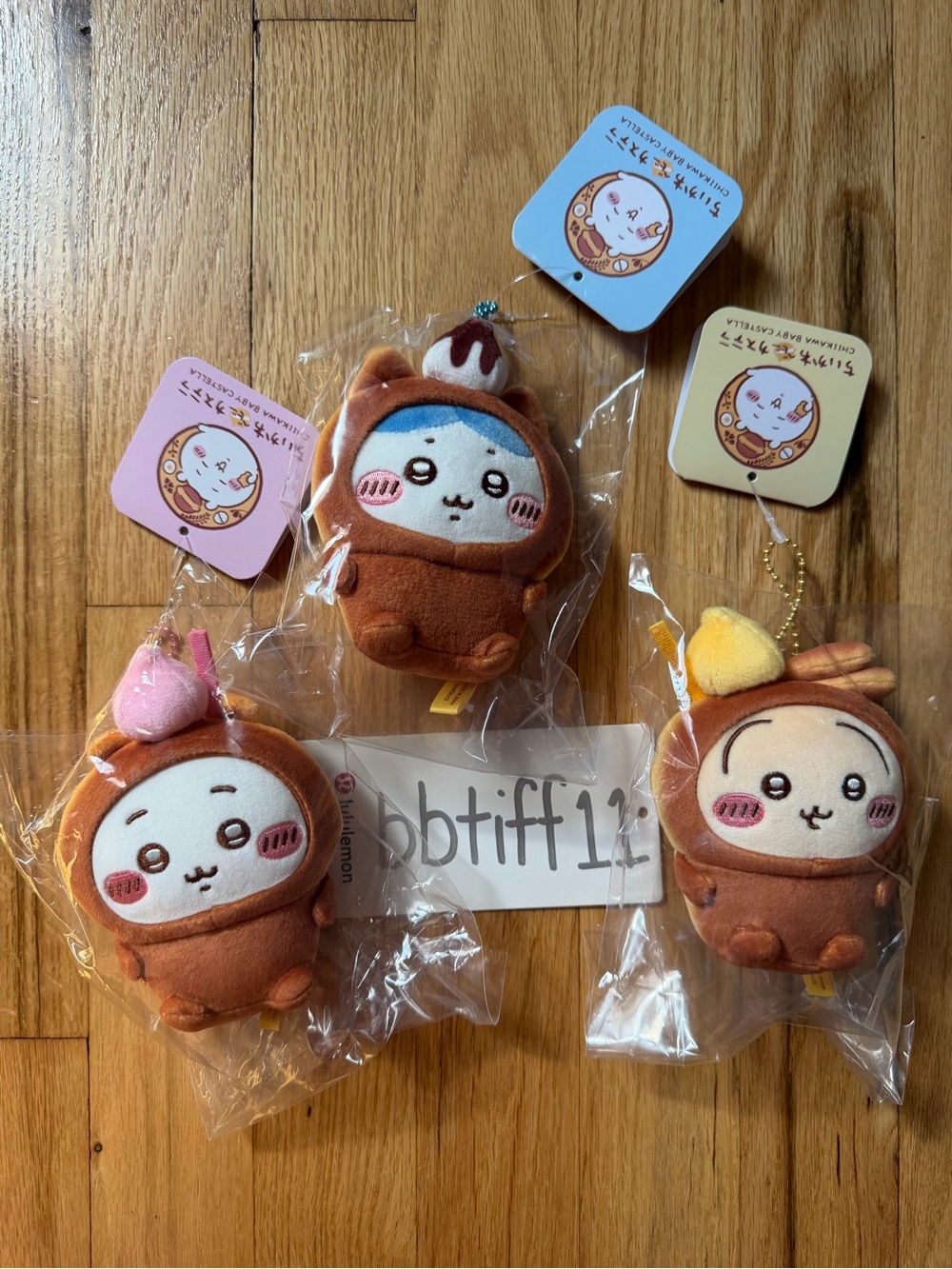 NEW NWT Chiikawa Baby Castella Plush Keychain Mascot Set - Limited Otaru *rare*